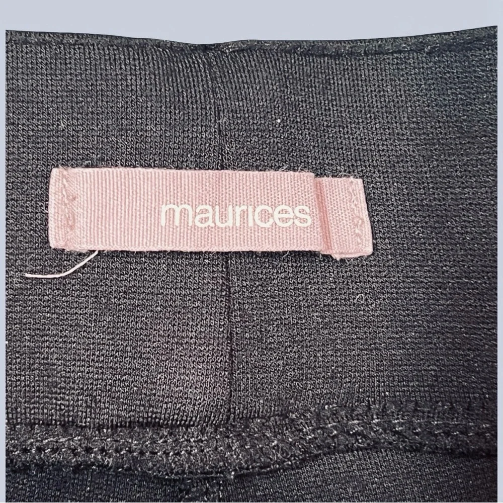 Maurice’s Black Skinny Ankle Pull On Pants Leggings Zipper‎ Detailing Sz M Short - Picture 3 of 14